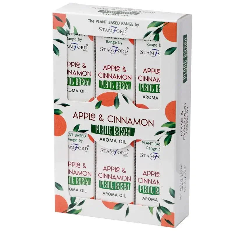 3 Caixas de 6 Óleos Aromáticos de 10ml - canela e maçã -