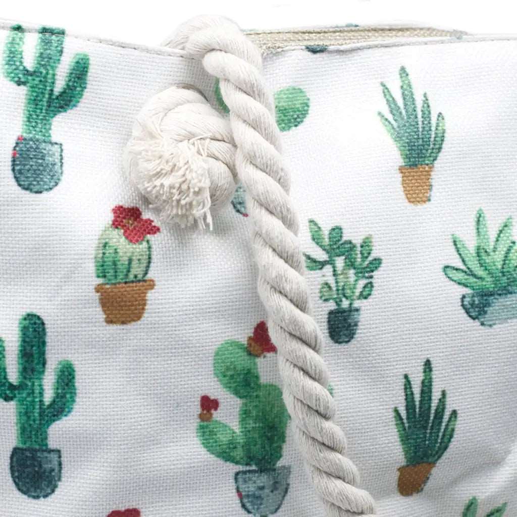 Bolsa de compras com alça de corda - Mini Cactus - unidade