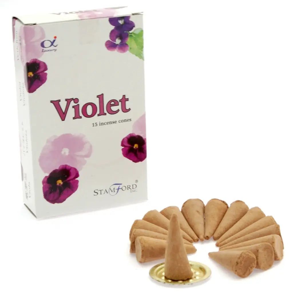 Cones de incenso violeta - 12 cones