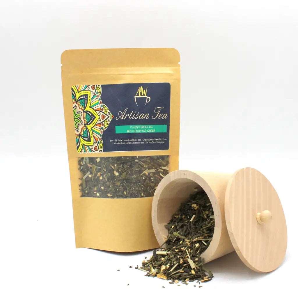 50g Eco Classic Green Tea with Lemon and Ginger - Chá Verde Limão Orgânico