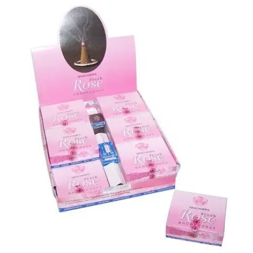 Incenso Rosa fresca Dhoop Cones