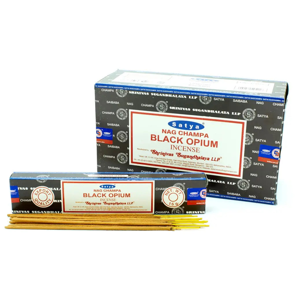 Satya 15g Incense Hastes - Black Opium