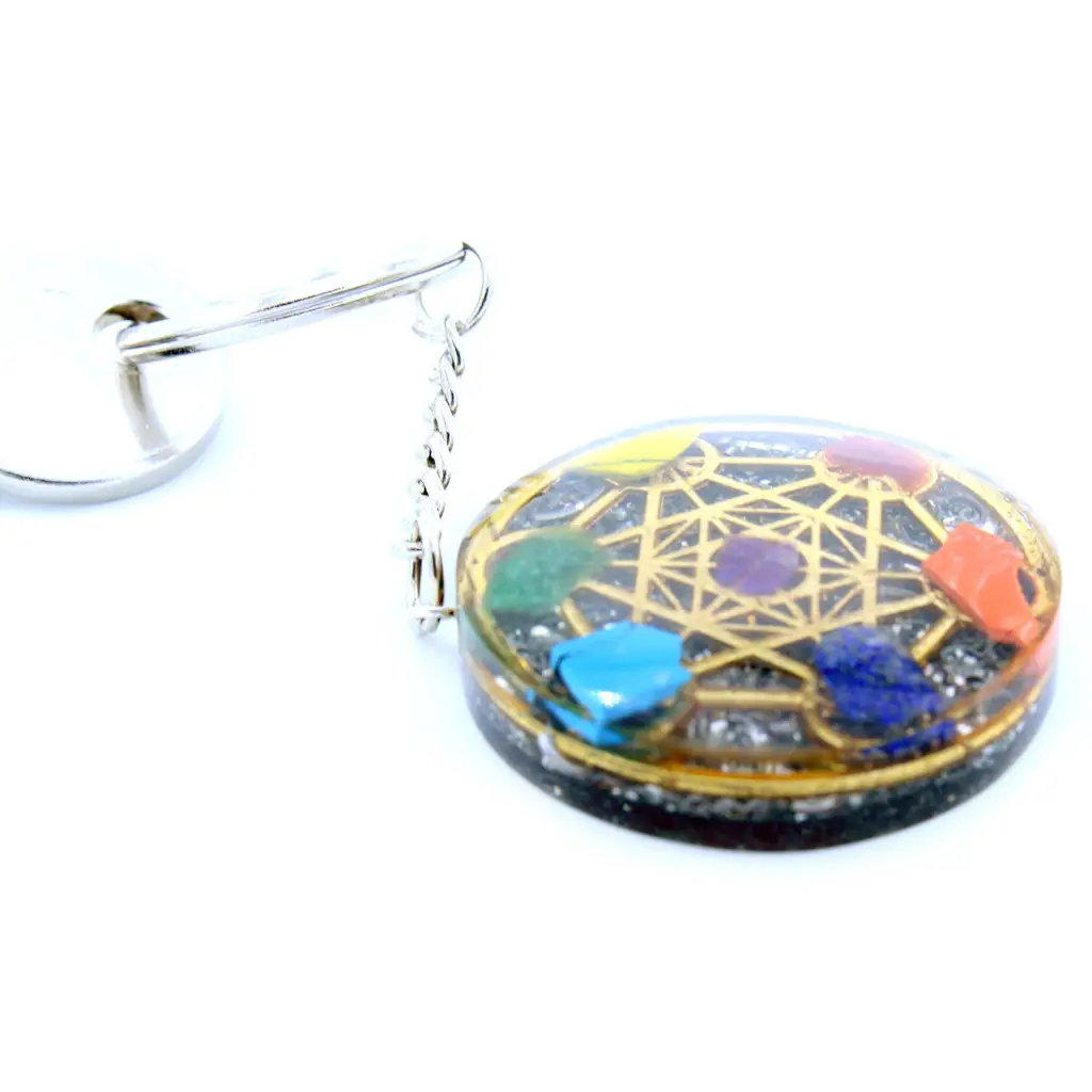 Orgonite Power Keyring - Rodada Sete Chakra