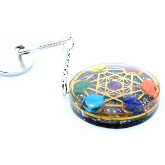 Orgonite Power Keyring - Rodada Sete Chakra