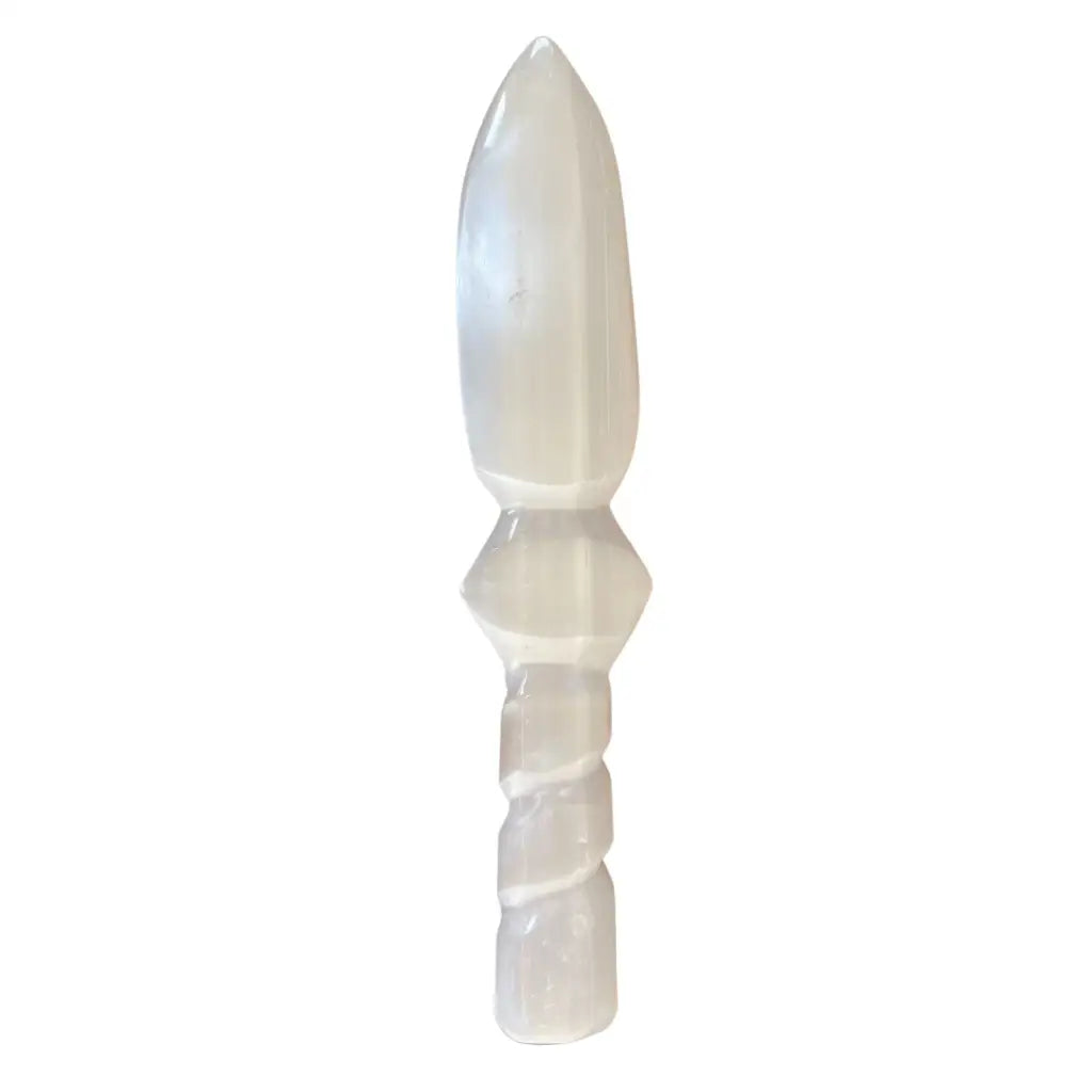 Peça ritual de Selenite LRG - Spiral (25cm) - unidade