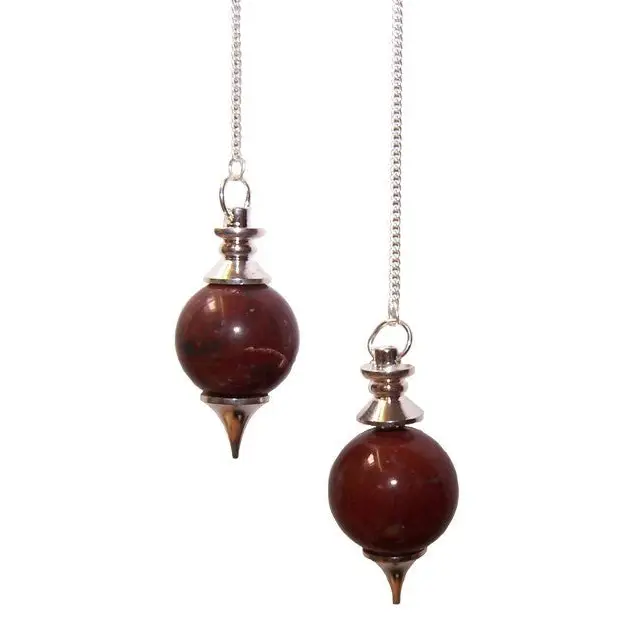 Pêndulos de esfera - Jasper vermelho 2x1 (cm)