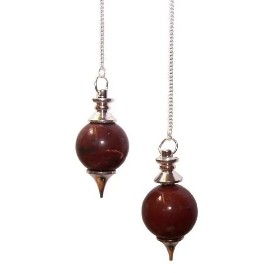 Pêndulos de esfera - Jasper vermelho 2x1 (cm)