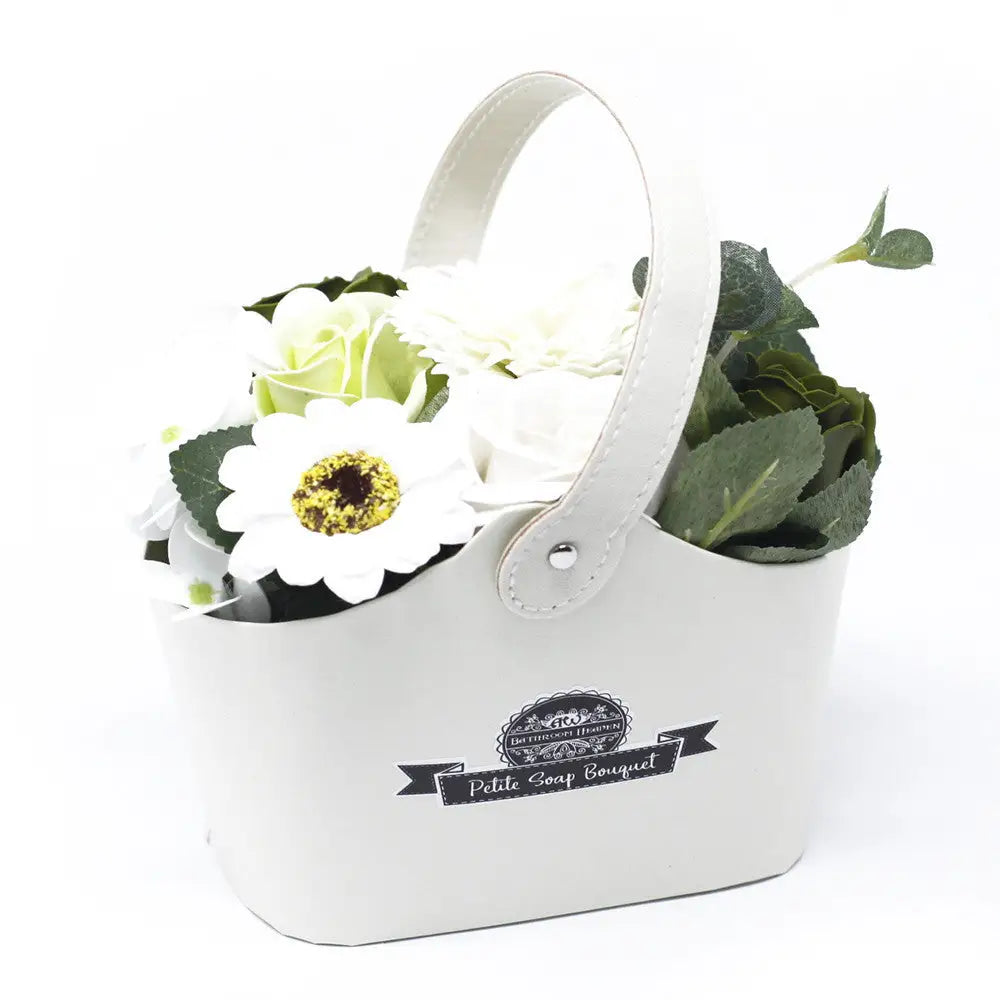 Pequeno Buquês de Flores de Sabão - Branco - unidade