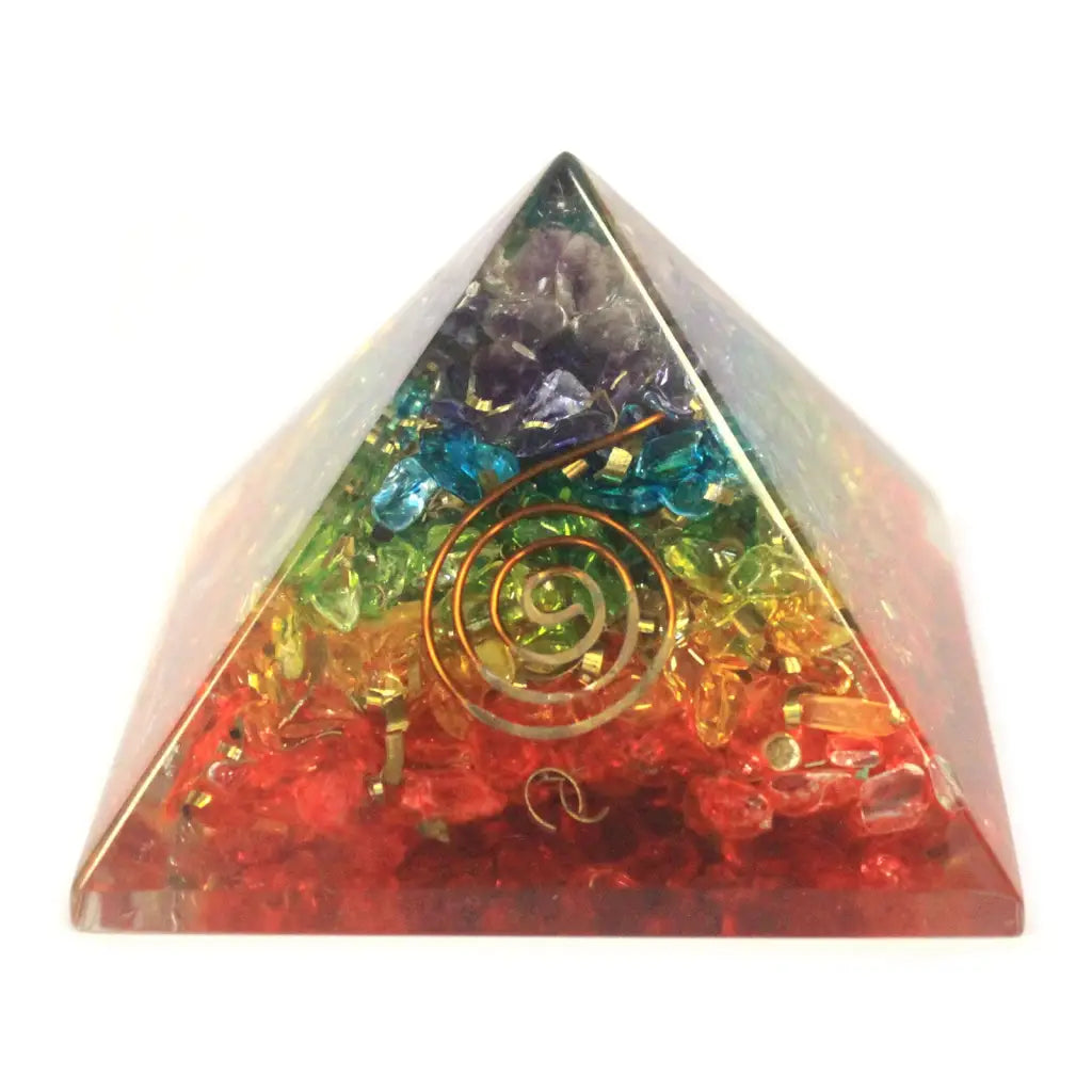 Pirâmide de orgonita de 70mm - Chakra Gems - unidade