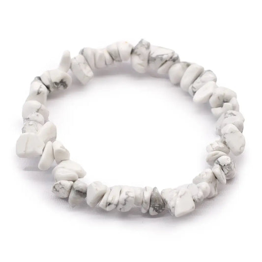 Pulseiras Fragmentos de Pedras Preciosas - Jaspe branco 9x2x1 (cm)