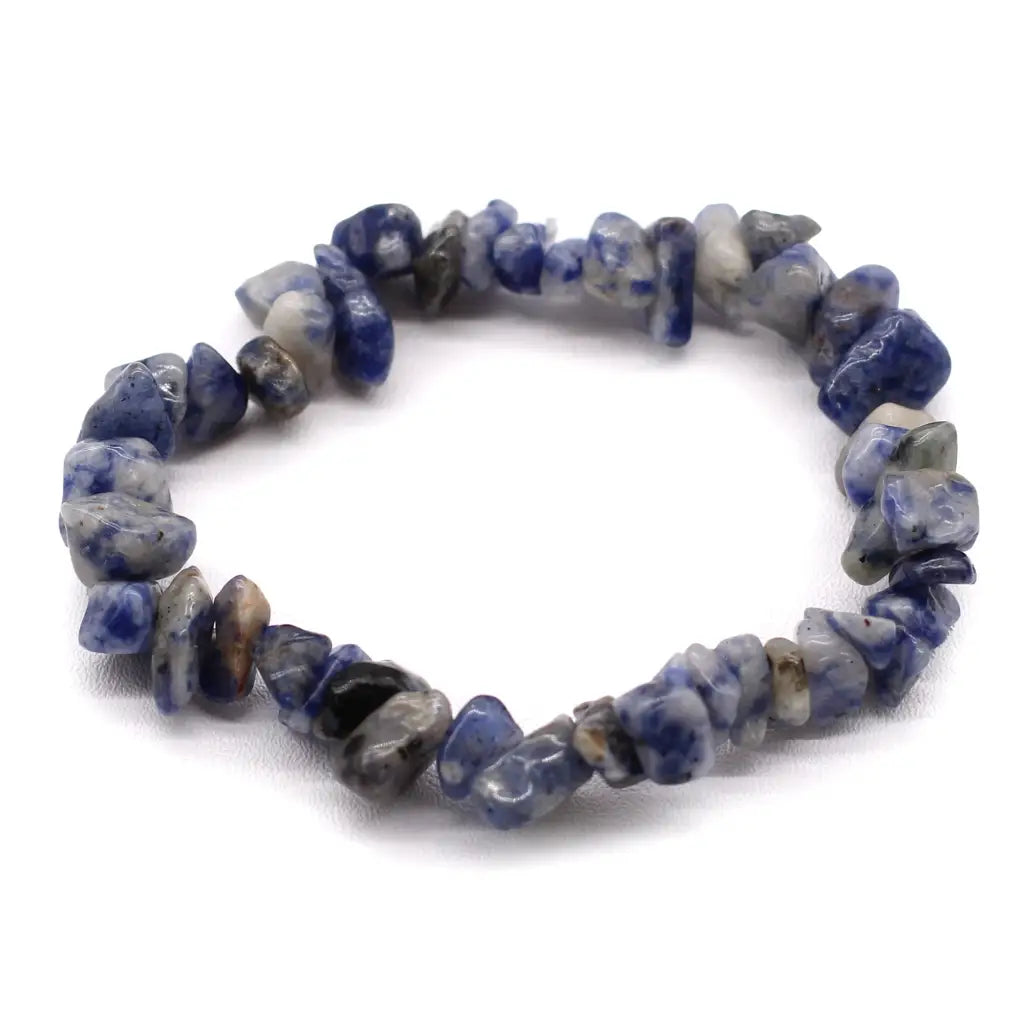 Fragmentos de pedras preciosas pulseira - Sodalite 8x2x1 (cm)