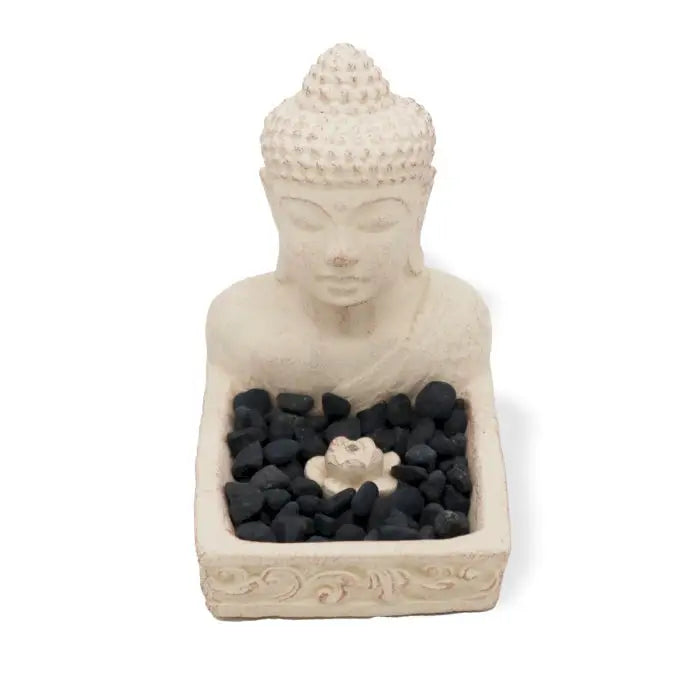 Queimador de Incenso Buddah Fengshui creme