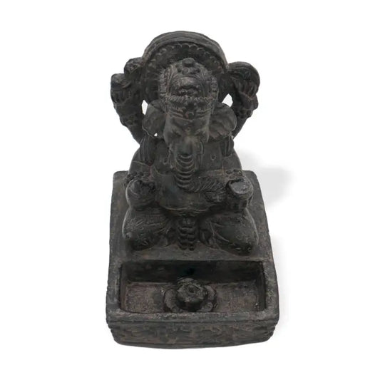 Queimador de Incenso Ganesh Fengshui preto antigo