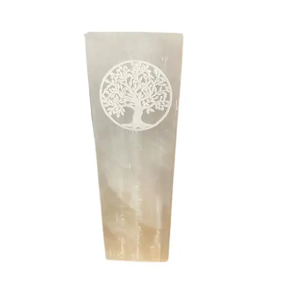 Selenite Block Lamp 25cm - Árvore da Vida - unidade