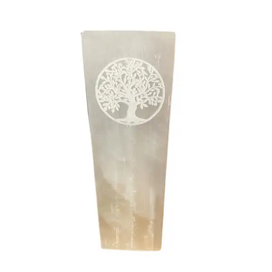 Selenite Block Lamp 25cm - Árvore da Vida - unidade