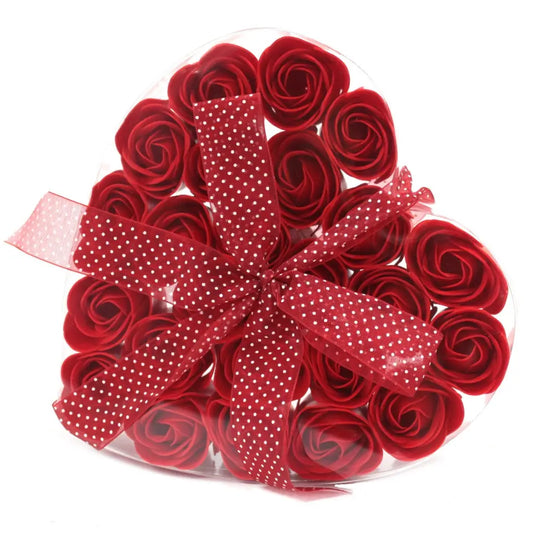 Set de 24 flores de Sabão - rosas vermelho