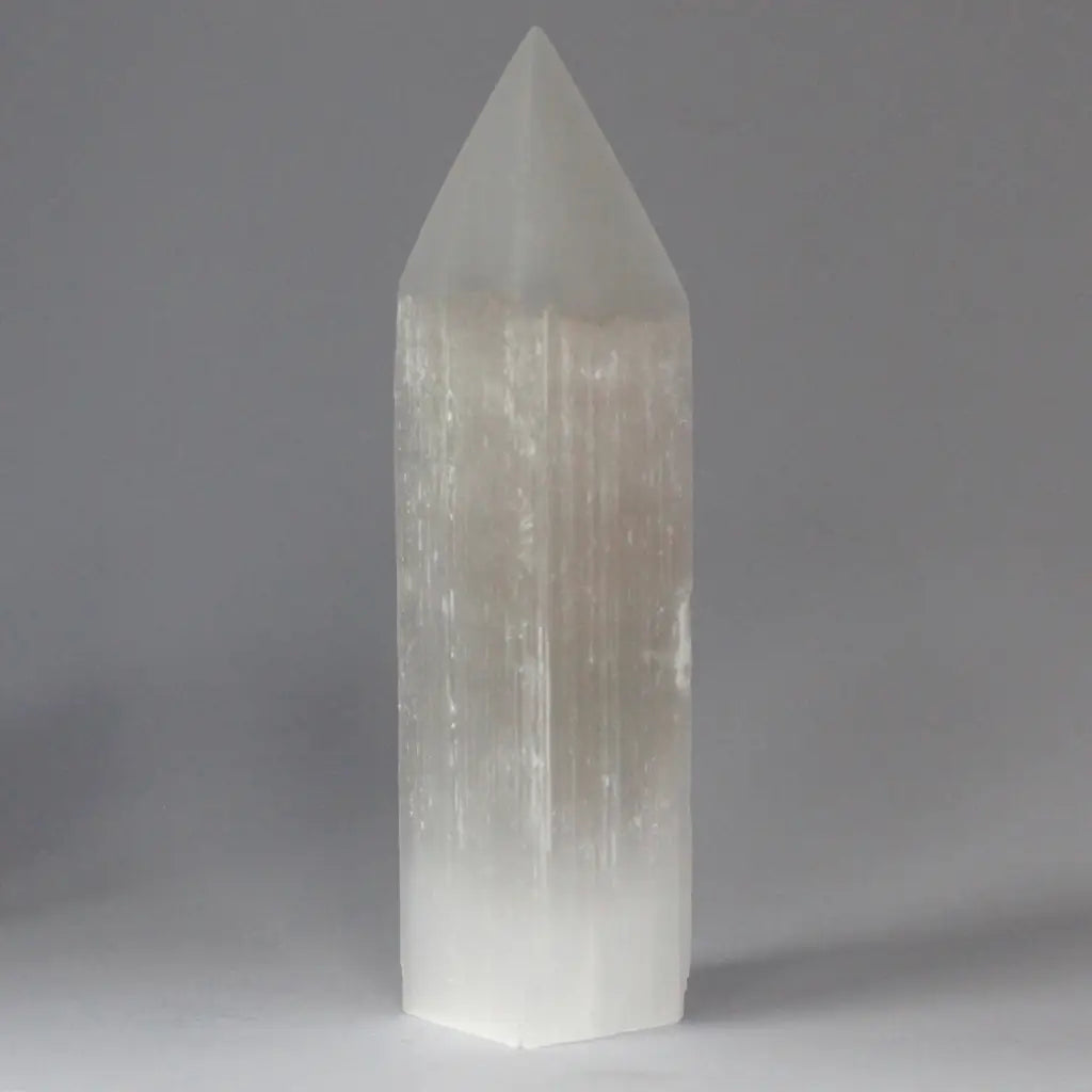 Torre de lápis de selenite - 20 cm - unidade