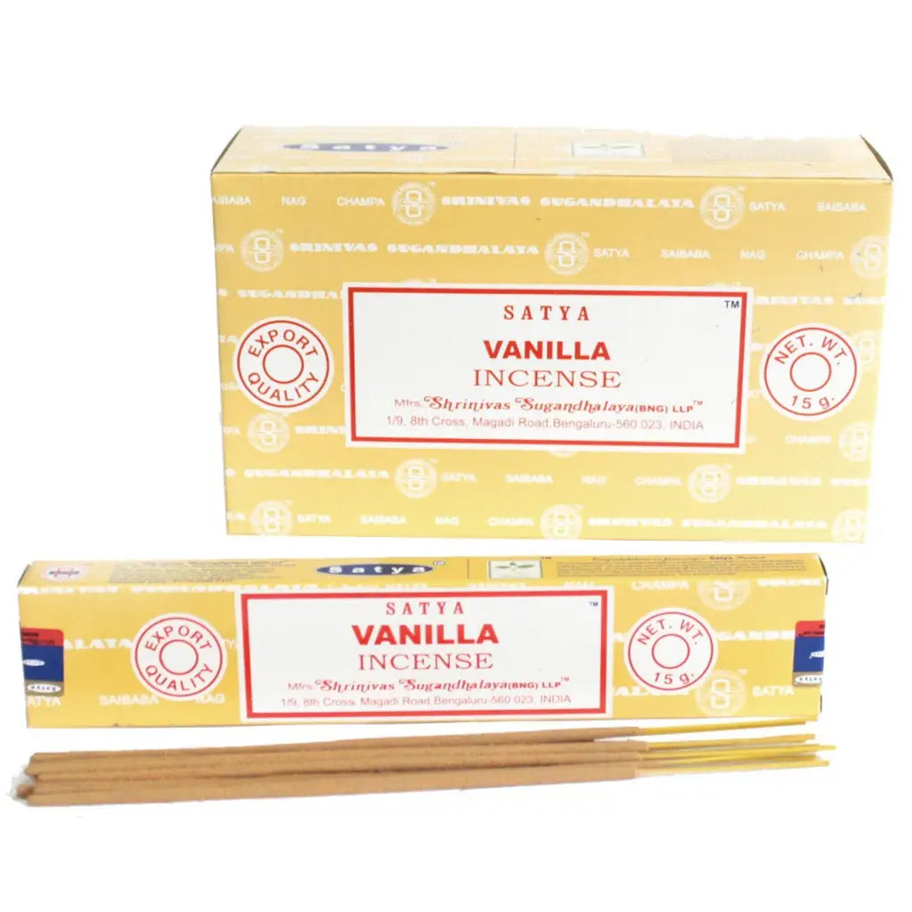 Varas de incenso de 15gm de Satya - baunilha 22x4x2 (cm), 0.176L, 0.085Kg/L