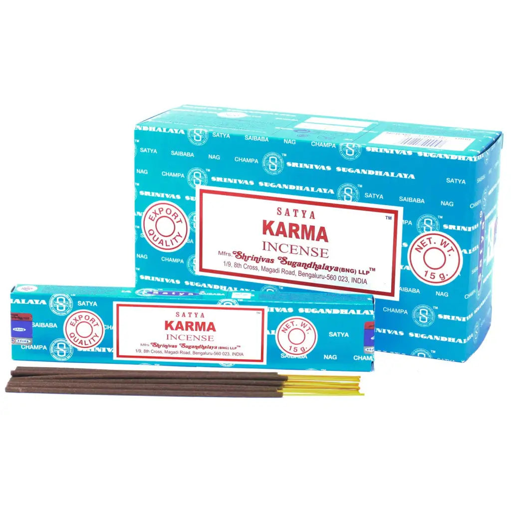 Varas de incenso de 15gm de Satya - karma 22x4x2 (cm), 0.176L, 0.085Kg/L