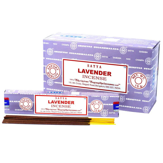 Varas de incenso de 15gm de Satya - lavanda 22x4x2 (cm), 0.176L, 0.085Kg/L