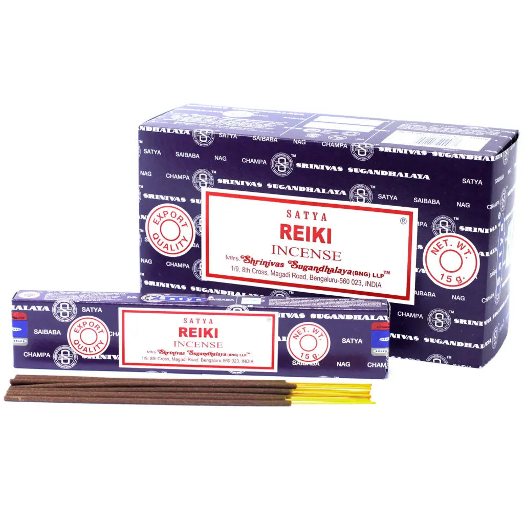 Varas de incenso de 15gm de Satya - Reiki 22x4x2 (cm), 0.176L, 0.085Kg/L