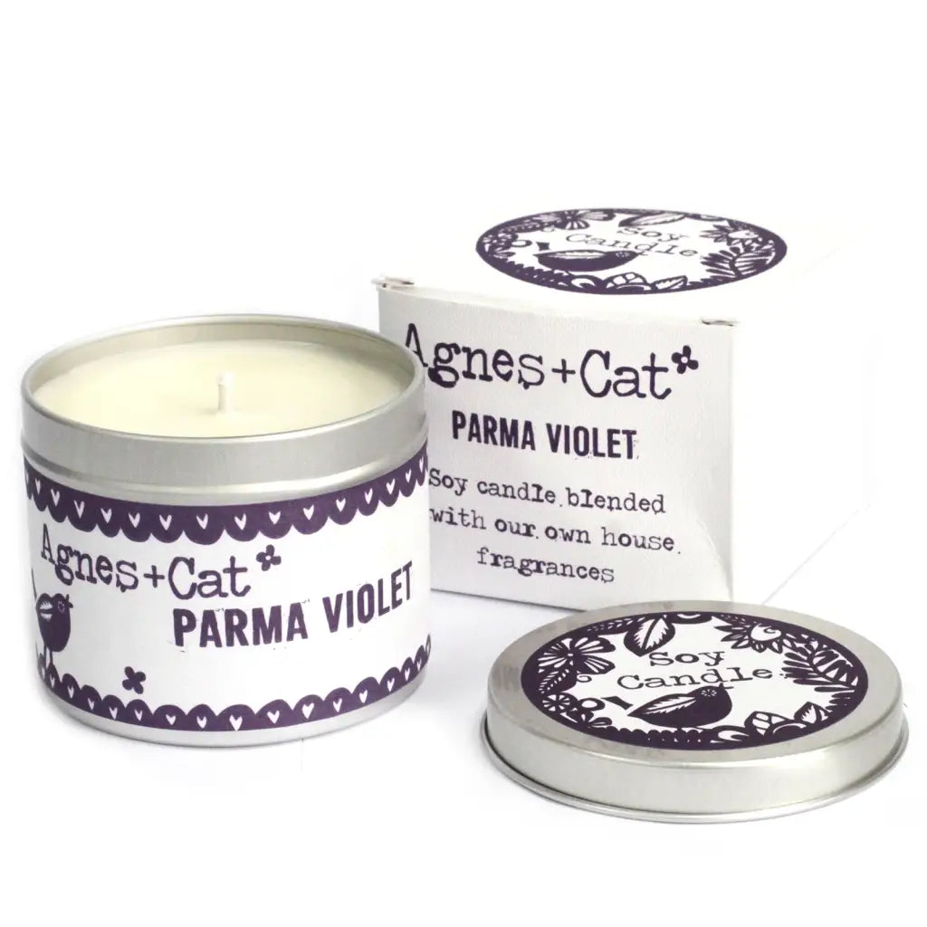 Velas enlatadas - violeta de Parma