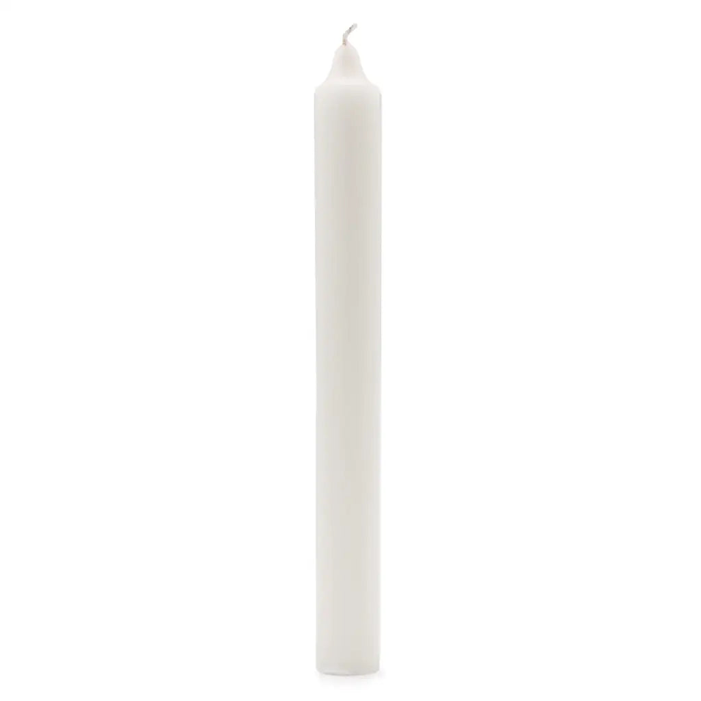 Velas a granel sólidas coloridas - branco rústico - 10 pacote 