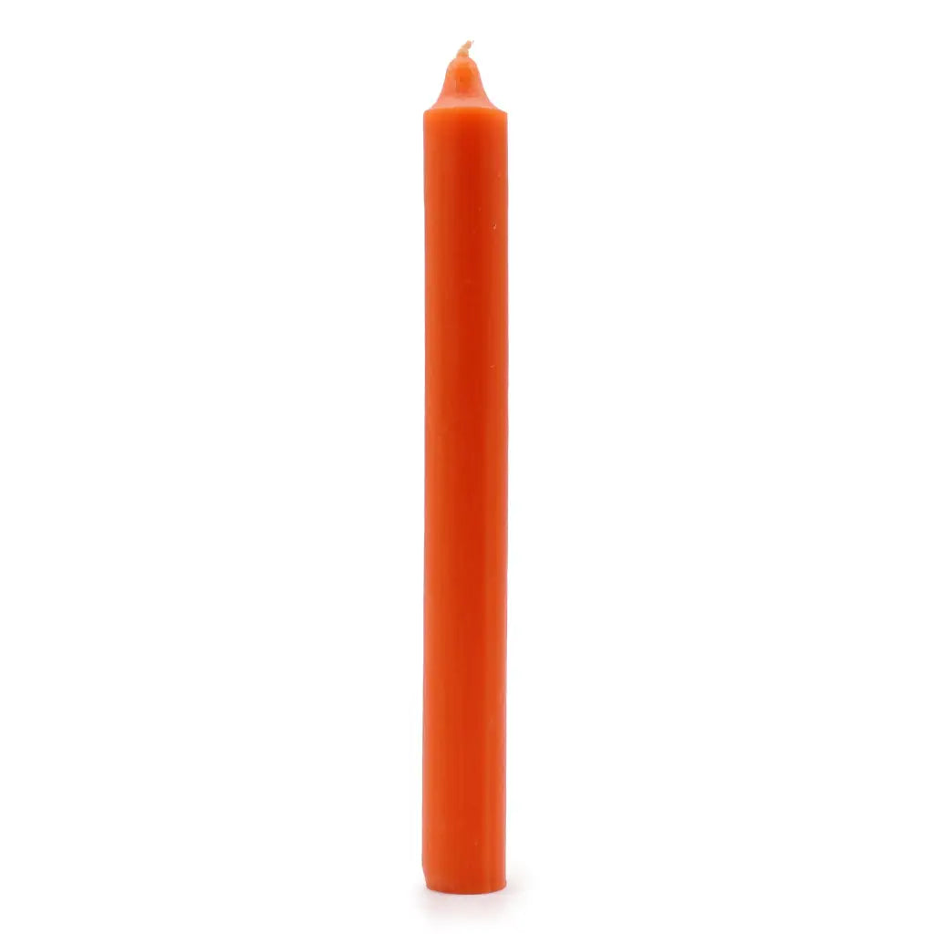 Velas a granel sólidas coloridas - laranja rústica - 10 pacote 