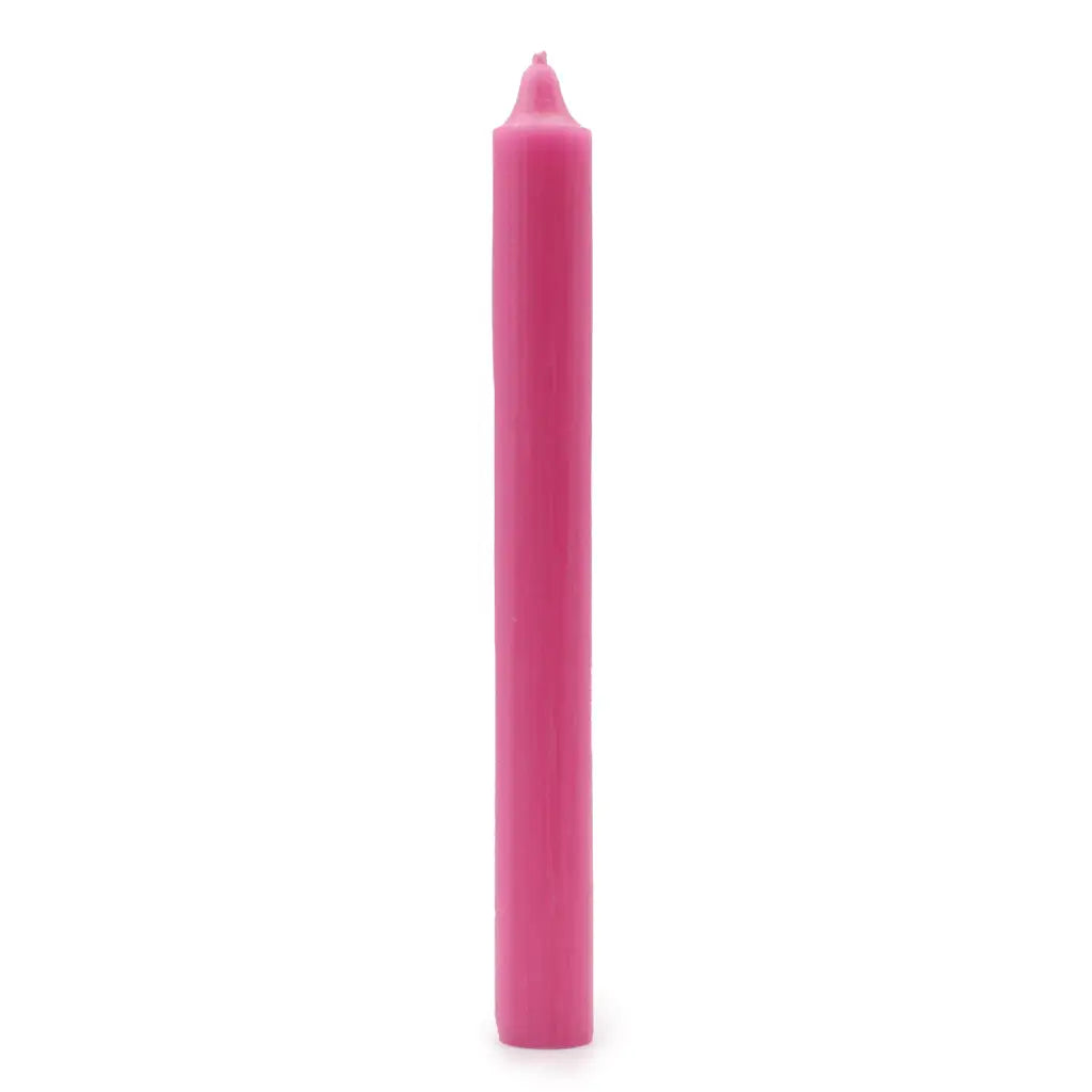 Velas a granel sólidas coloridas - rosa profundo rústico - 10 pacote 