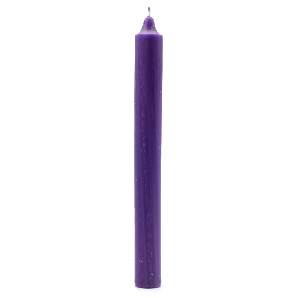 Velas a granel sólidas coloridas - roxo rústico - 10 pacote 