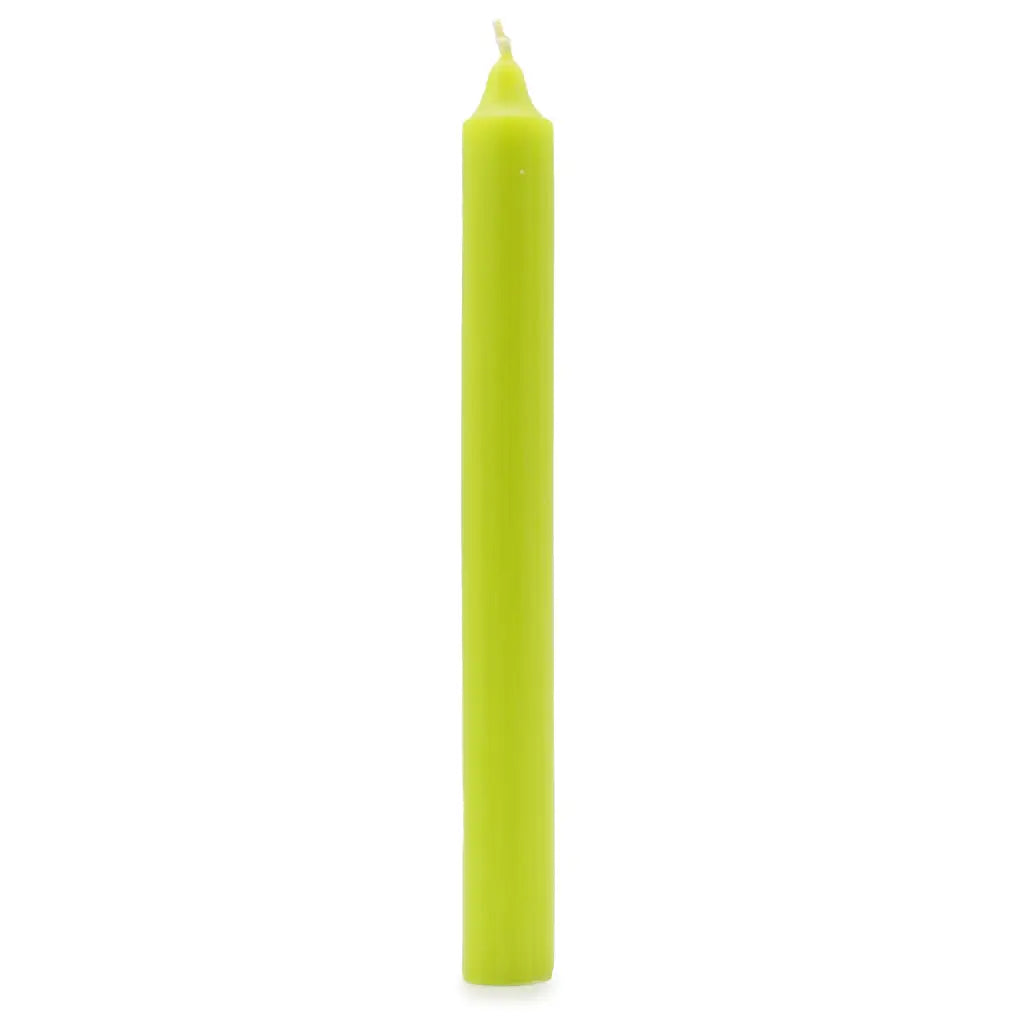 Velas a granel sólidas coloridas - verde lima rústico - 10 Conjunto para 10 