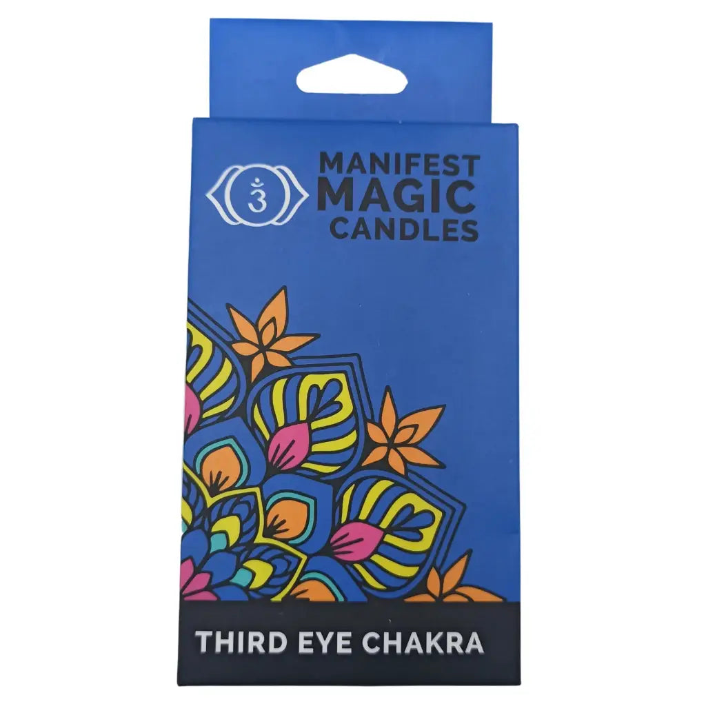 Velas Mágicas do Manifesto (embalagem com 12) - Azul Escuro - Chakra do Terceiro Olho